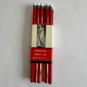 Vintage American Pencil Co Venus Unique‎ Colored Pencils Red #1207 11 CT UNUSED